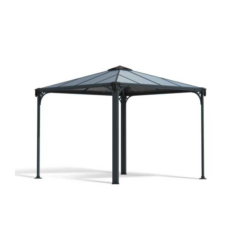 Palram - Canopia 10x10 Palermo Gazebo 3000 - Gray / Gray (HG9150)