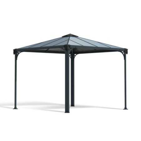 Palram - Canopia 10x10 Palermo Gazebo 3000 - Gray / Gray (HG9150)
