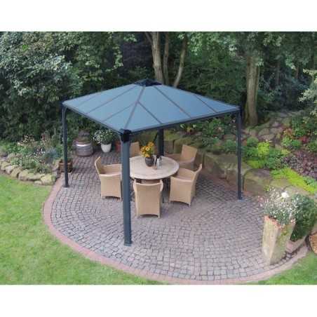 Palram - Canopia 10x10 Palermo Gazebo 3000 - Gray / Gray (HG9150)