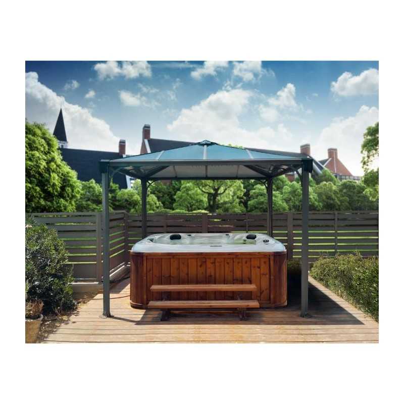 Palram - Canopia 10x10 Palermo Gazebo 3000 - Gray / Gray (HG9150)