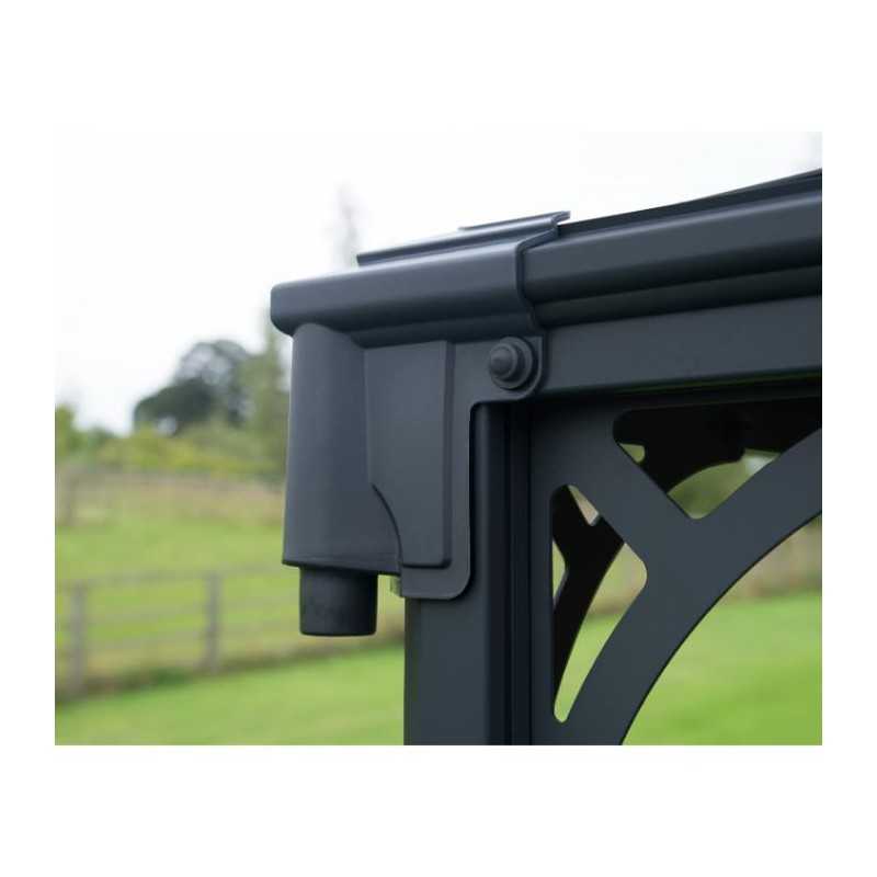 Palram - Canopia 10x10 Palermo Gazebo 3000 - Gray / Gray (HG9150)