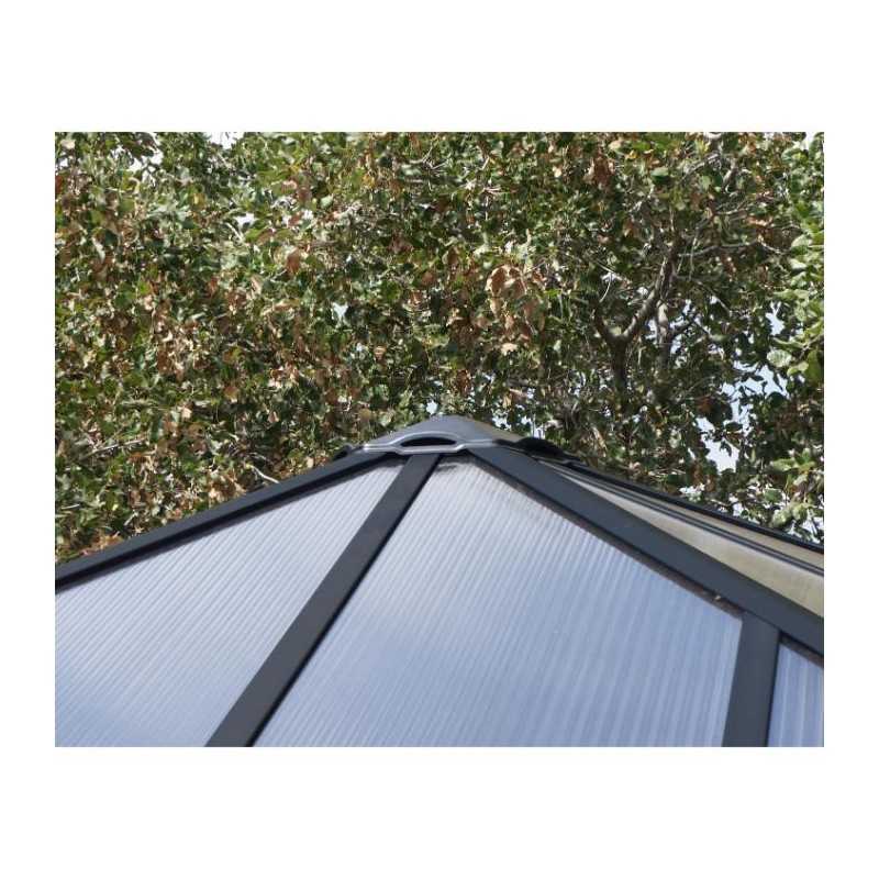 Palram - Canopia 10x10 Palermo Gazebo 3000 - Gray / Gray (HG9150)