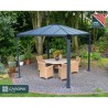 Palram - Canopia 10x10 Palermo Gazebo 3000 - Gray / Gray (HG9150)