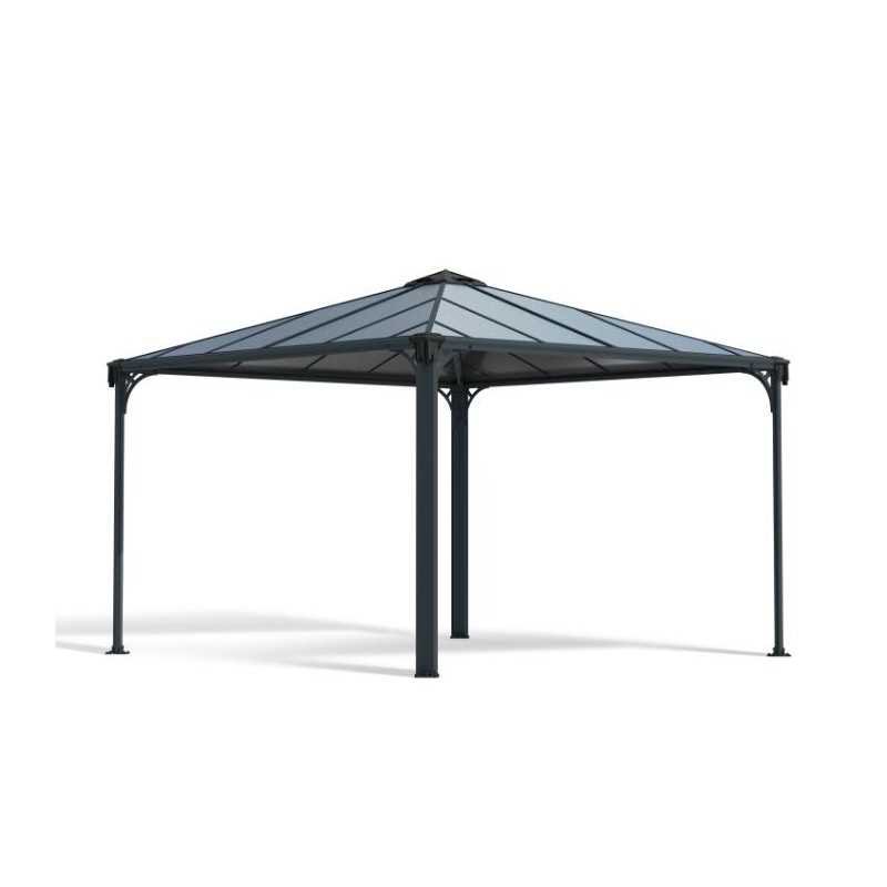 Palram - Canopia 12x12 Palermo Gazebo 3600 - Gray / Gray (HG9152)