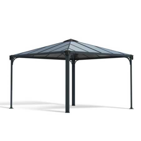 Palram - Canopia 12x12 Palermo Gazebo 3600 - Gray / Gray (HG9152)