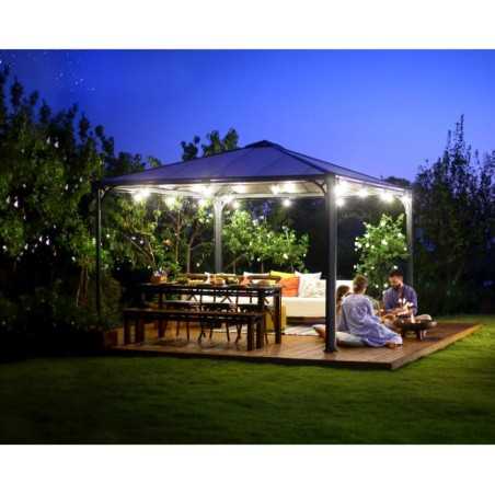 Palram - Canopia 12x12 Palermo Gazebo 3600 - Gray / Gray (HG9152)
