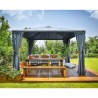 Palram - Canopia 12x12 Palermo Gazebo 3600 - Gray / Gray (HG9152)