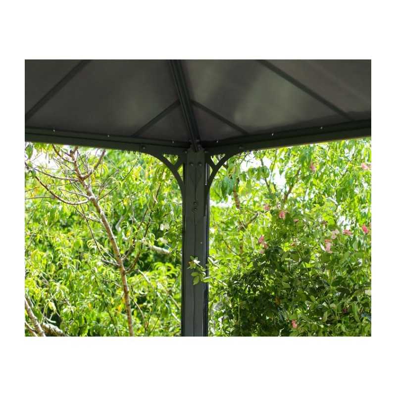 Palram - Canopia 12x12 Palermo Gazebo 3600 - Gray / Gray (HG9152)