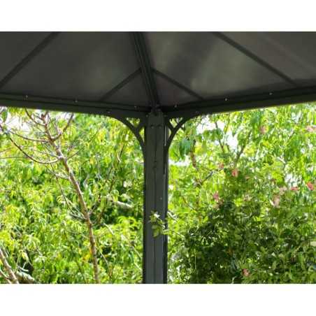 Palram - Canopia 12x12 Palermo Gazebo 3600 - Gray / Gray (HG9152)