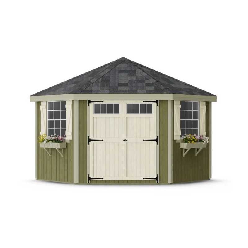 Little Cottage Co Colonial 10x10 Five Corner Shed Kit (10x10 5-SCGS-PNK)