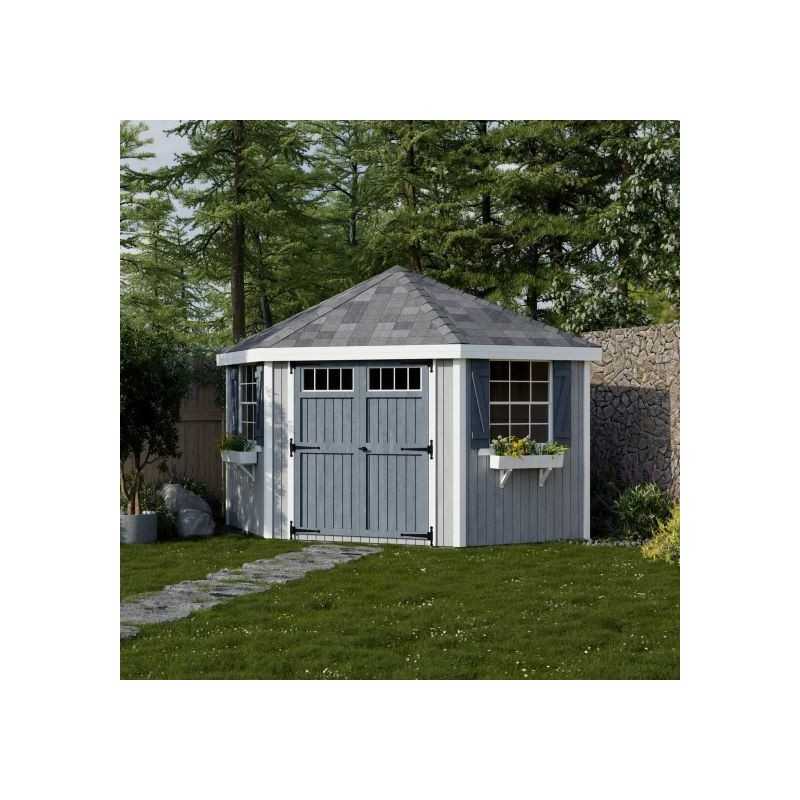 Little Cottage Co Colonial 10x10 Five Corner Shed Kit (10x10 5-SCGS-PNK)