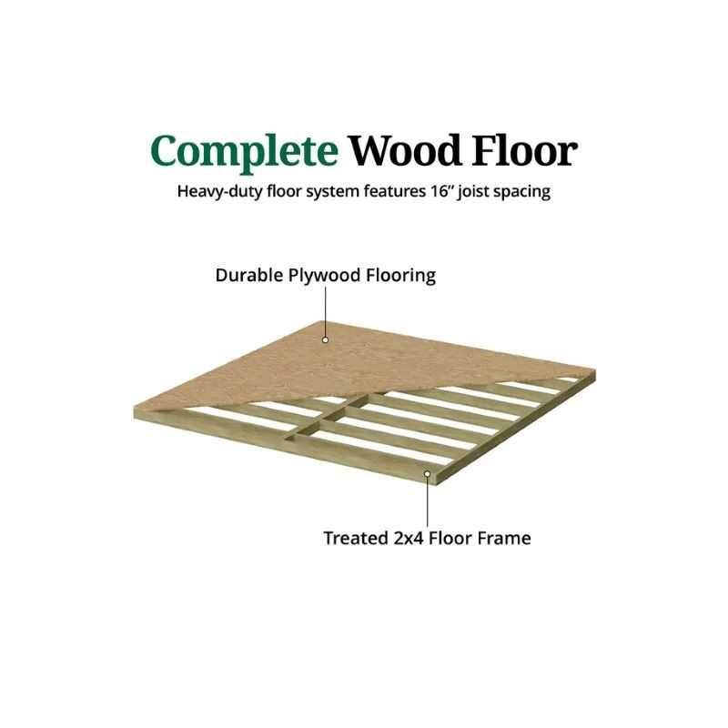 Little Cottage Co Colonial 10x10 Five Corner Shed Kit (10x10 5-SCGS-PNK)