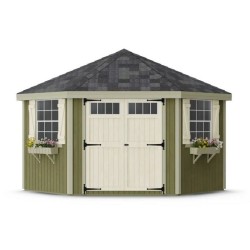 Little Cottage Co. Colonial 10x10 Five Corner Shed with Floor Kit (10x10 5-SCGS-PNK-FK)