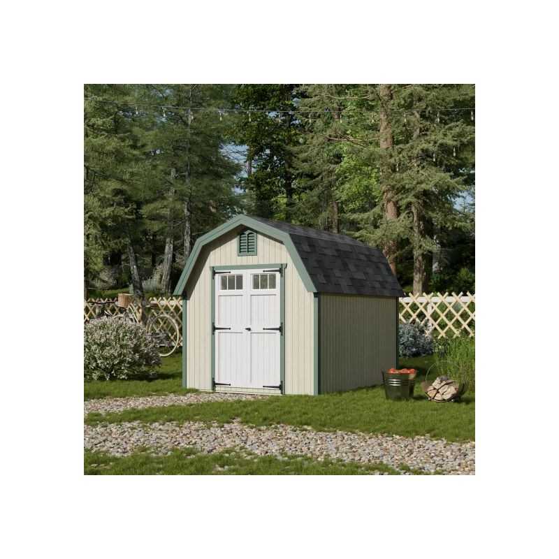 Little Cottage Co. Colonial Greenfield 8x10 Wood Barn Shed Kit (8x10 GCGS-PC)