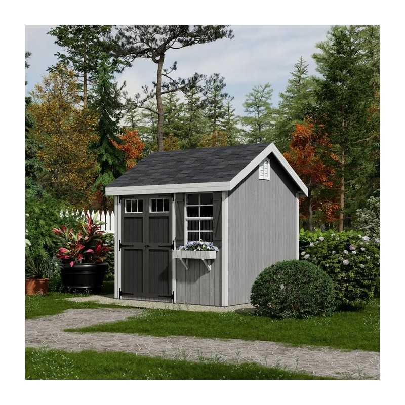 Little Cottage Co. Colonial Pinehurst 8x8 Wood Storage Shed Kit (8x8 PCGS-PC)
