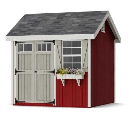 Little Cottage Co. Colonial Pinehurst 8x8 Wood Storage Shed Kit (8x8 PCGS-PC)