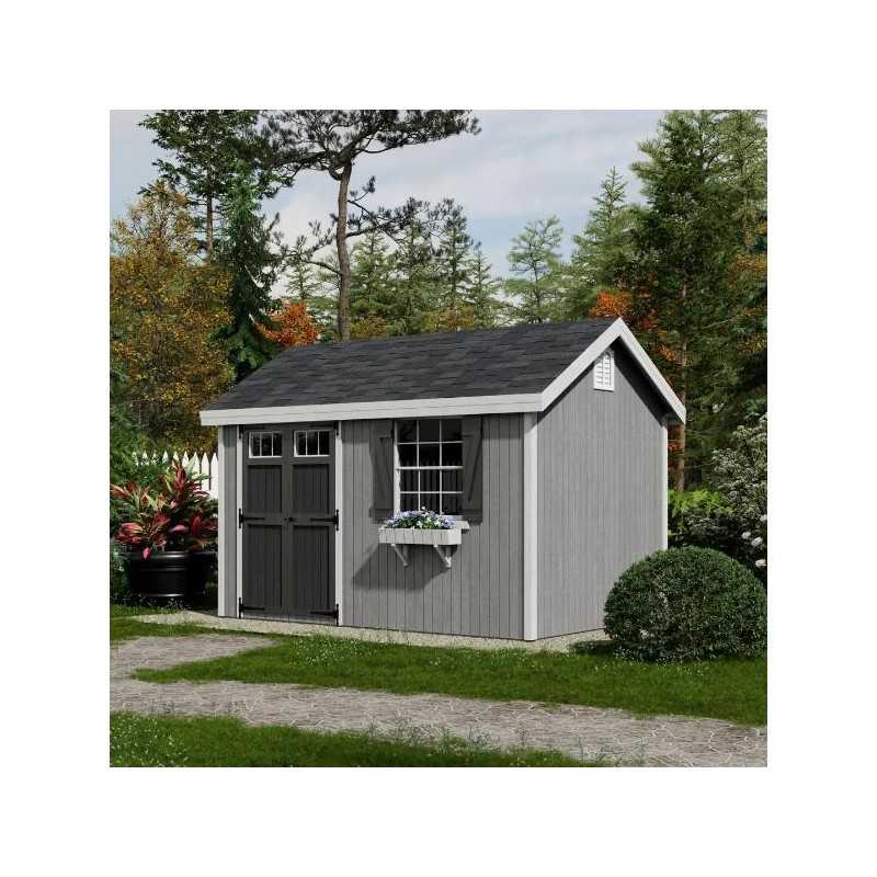 Little Cottage Co. Colonial Pinehurst 8x12 Wood Storage Shed Kit (8x12 PCGS-PC)