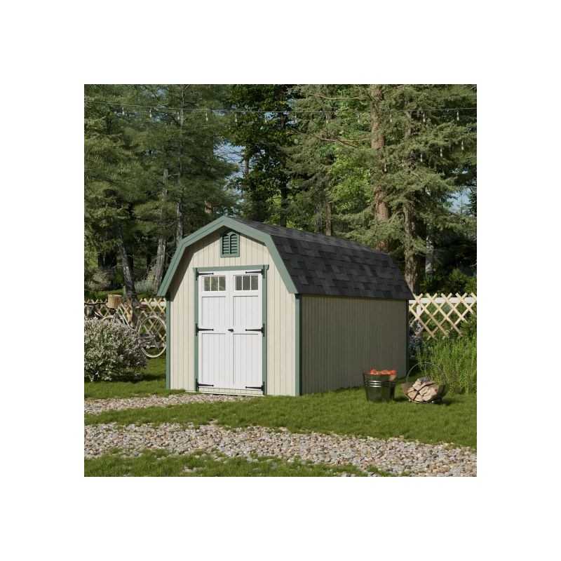 Little Cottage Co. Colonial Greenfield 8x14 Wood Barn Shed Kit (8x14 GCGS-PC)