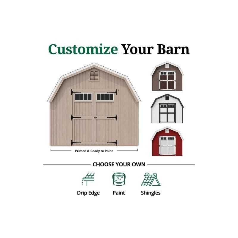 Little Cottage Co. Colonial Greenfield 10x10 Storage Barn Shed Kit (10x10 GCGS-PC)