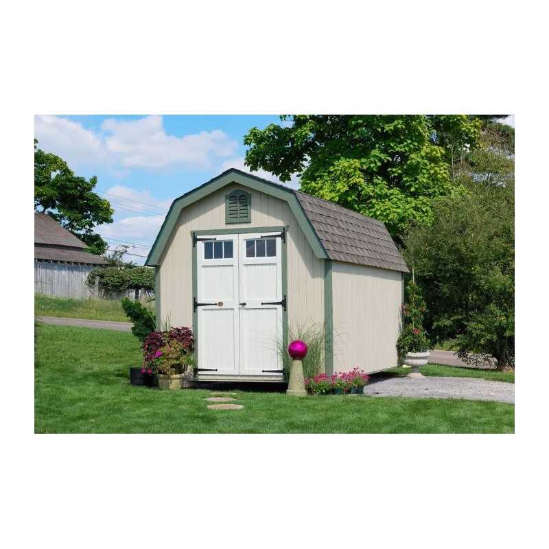 Little Cottage Co. Colonial Greenfield 10x10 Storage Barn Shed Kit (10x10 GCGS-PC)