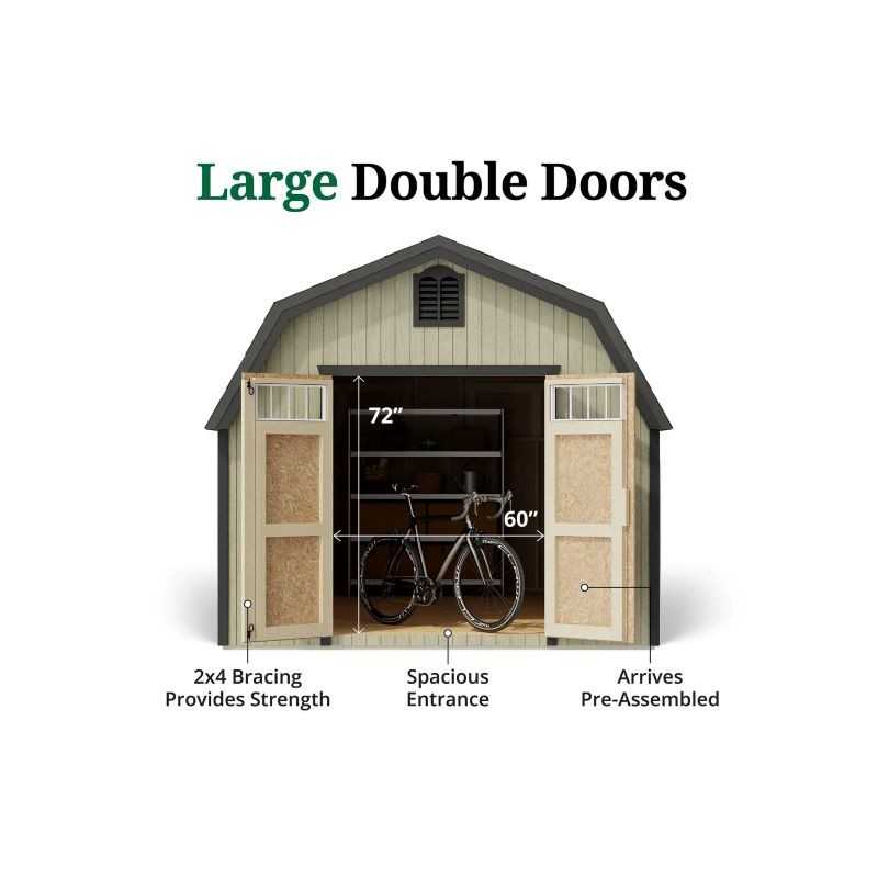 Little Cottage Co. Colonial Greenfield 10x10 Storage Barn Shed Kit (10x10 GCGS-PC)