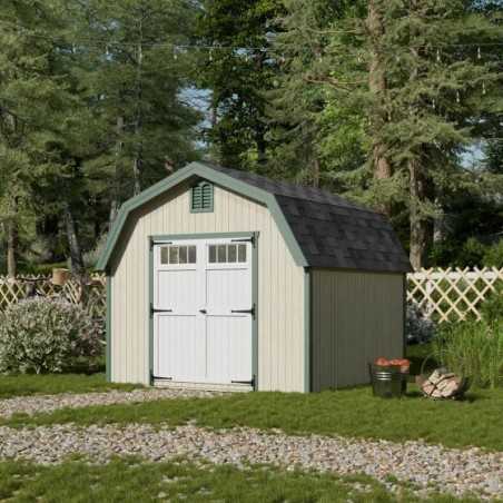 Little Cottage Co. Colonial Greenfield 10x10 Storage Barn Shed Kit (10x10 GCGS-PC)