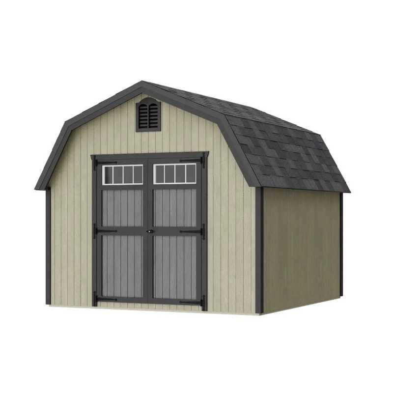 Little Cottage Co. Colonial Greenfield 10x10 Storage Barn Shed Kit (10x10 GCGS-PC)