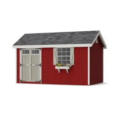 Little Cottage Co. Colonial Pinehurst 8x14 Wood Storage Shed Kit (8x14 PCGS-PC)