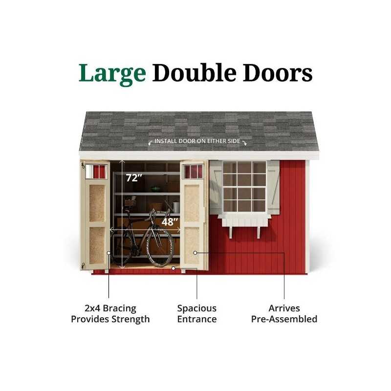 Little Cottage Co. Colonial Pinehurst 8x12 Wood Storage Shed Kit