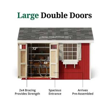 Little Cottage Co. Colonial Pinehurst 8x12 Wood Storage Shed Kit