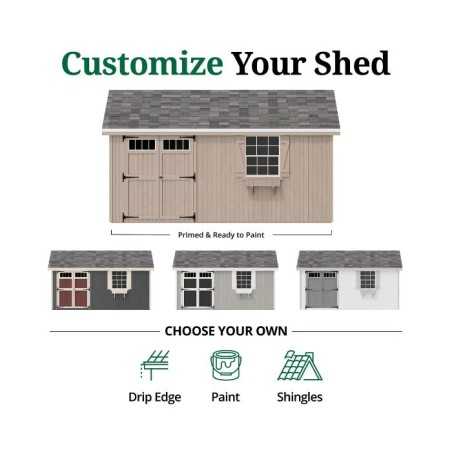 Little Cottage Co. Colonial Pinehurst 10x16 Wood Storage Shed Kit (10x16 PCGS-PC)
