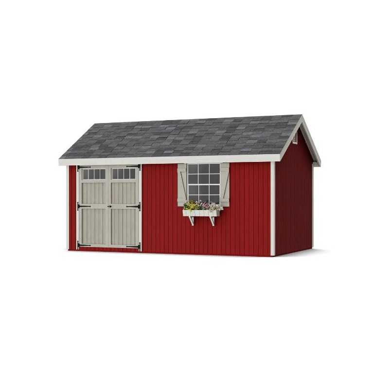 Little Cottage Co. Colonial Pinehurst 10x16 Wood Storage Shed Kit (10x16 PCGS-PC)