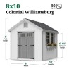 Little Cottage Co. Colonial Williamsburg 8x10 Wood Shed Kit (8x10 WCGS-PC)