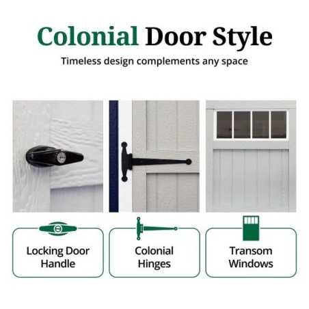 Little Cottage Co. Colonial Williamsburg 8x12 Wood Shed Kit (8x12 WCGS-PC)