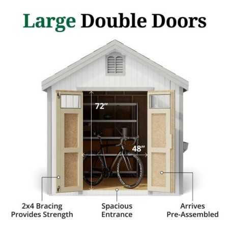 Little Cottage Co. Colonial Williamsburg 8x14 Wood Shed Kit 8x14 WCGS-PC)