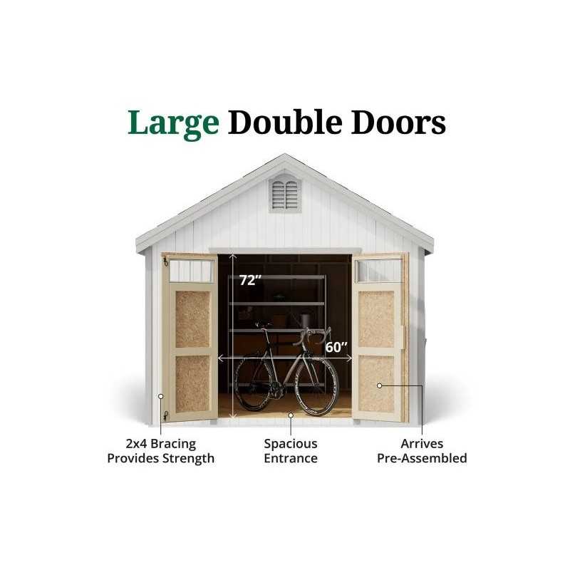 Little Cottage Co. Colonial Williamsburg 10x12 Wood Shed Kit (10x12 WCGS-PC)