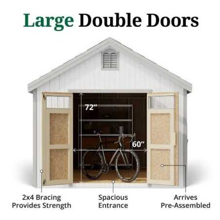 Little Cottage Co. Colonial Williamsburg 10x12 Wood Shed Kit (10x12 WCGS-PC)