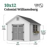 Little Cottage Co. Colonial Williamsburg 10x12 Wood Shed Kit (10x12 WCGS-PC)