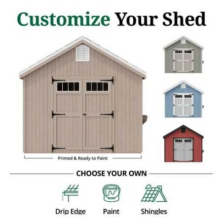 Little Cottage Co. Colonial Williamsburg 10x18 Wood Shed Kit (10x18 WCGS-PC)