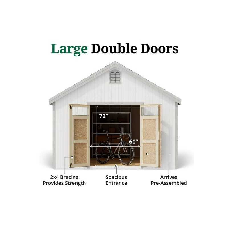 Colonial Williamsburg 12x14 Wood Shed Kit (12x14 WCGS-PC)