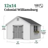 Colonial Williamsburg 12x14 Wood Shed Kit (12x14 WCGS-PC)