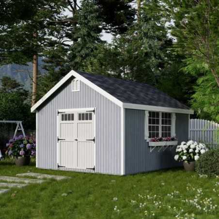 Little Cottage Co. Colonial Williamsburg 12x14 Wood Shed Kit (12x14 WCGS-PC)