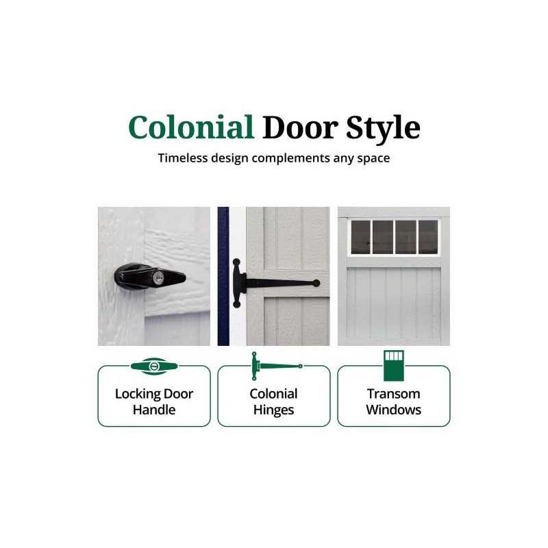 Little Cottage Co. Colonial Williamsburg 12x18 Wood Shed Kit (12x18 WCGS-PC)