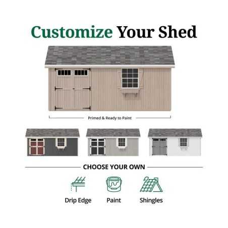Little Cottage Co. Colonial Pinehurst 10x18 Wood Storage Shed Kit (10x18 PCGS-PC)