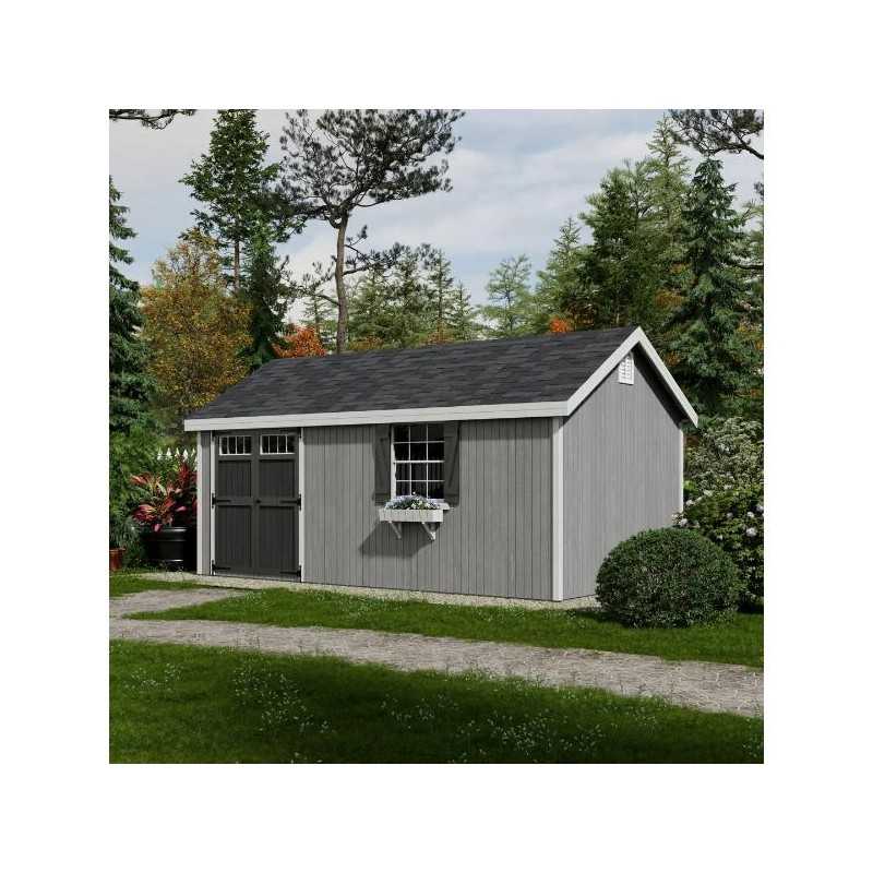 Little Cottage Co. Colonial Pinehurst 10x18 Wood Storage Shed Kit (10x18 PCGS-PC)