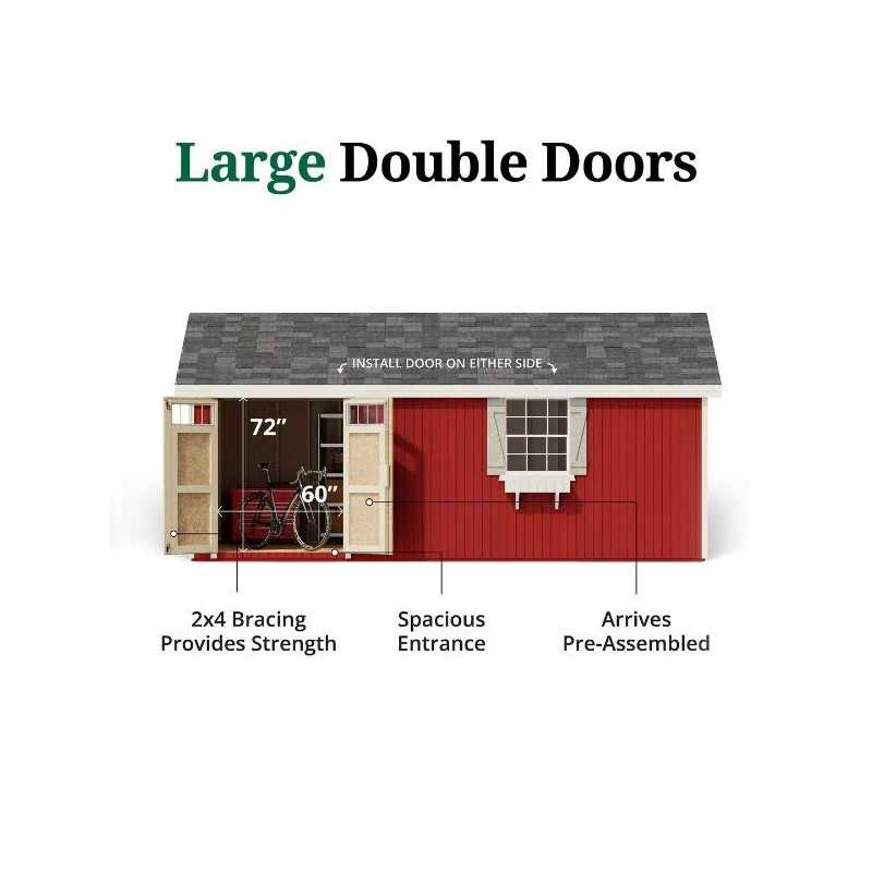 Little Cottage Co. Colonial Pinehurst 10x20 Wood Storage Shed Kit (10x20 PCGS-PC)