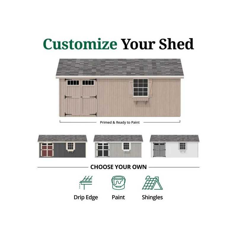 Little Cottage Co. Colonial Pinehurst 10x20 Wood Storage Shed Kit (10x20 PCGS-PC)