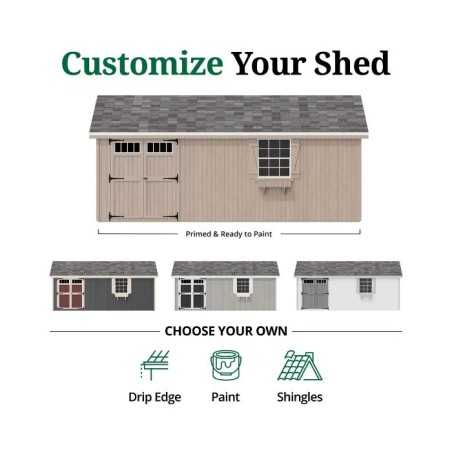 Little Cottage Co. Colonial Pinehurst 10x20 Wood Storage Shed Kit (10x20 PCGS-PC)