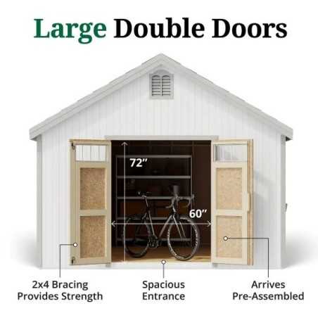 Little Cottage Co. Colonial Williamsburg 12x20 Wood Shed Kit (12x20 WCGS-PC)