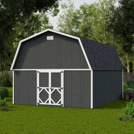 Little Cottage Co. 16x20 Classic Gambrel Large Barn Shed Kit (16x20 CGLB-PC)